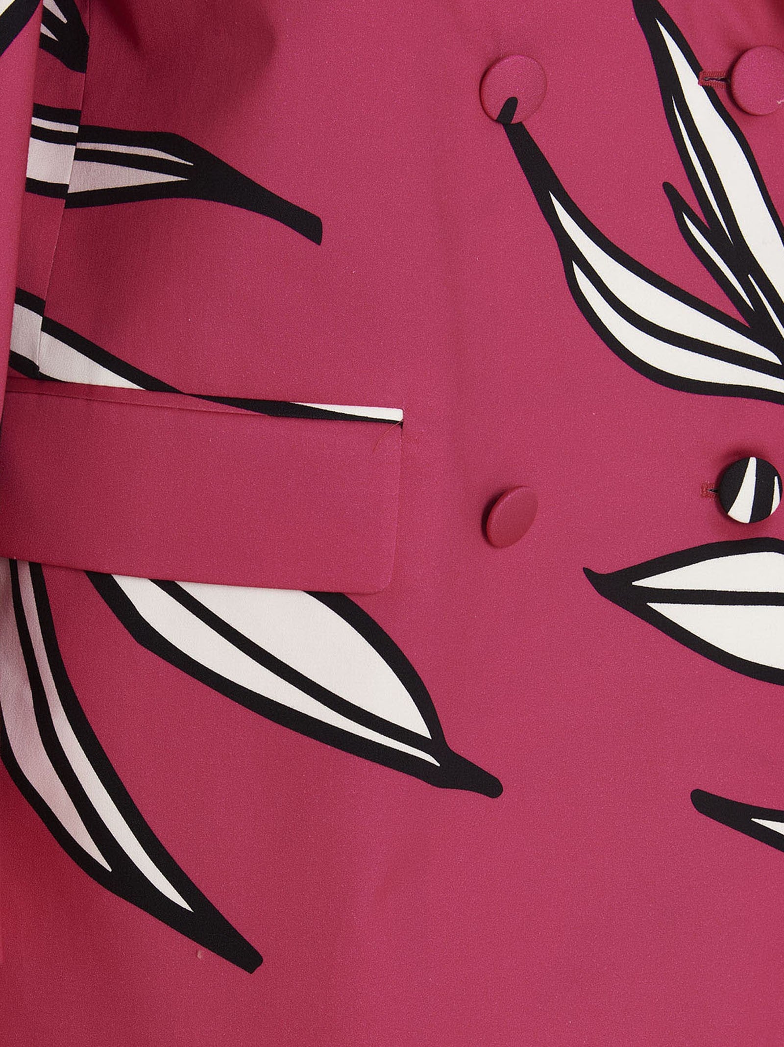 Rochas Floral Print Blazer Jacket Pink