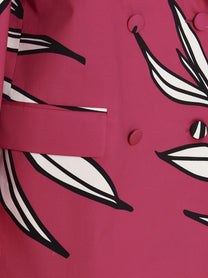 Rochas Floral Print Blazer Jacket Pink