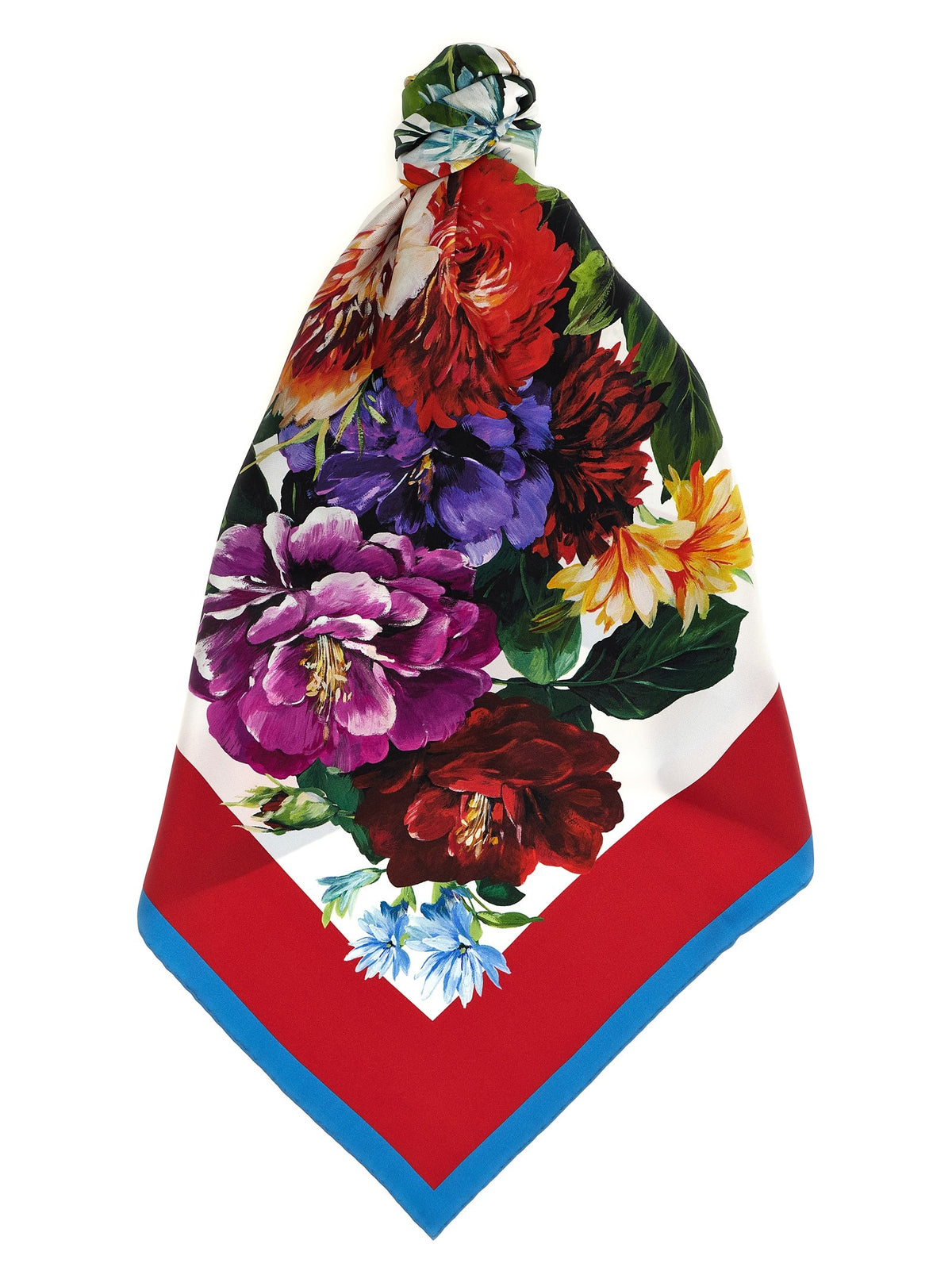 Dolce &amp; Gabbana Floral Print Scarf Gold