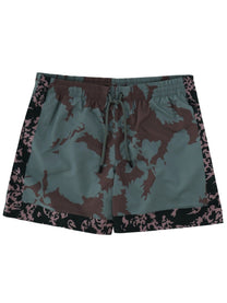 Dries Van Noten Men's Floral Print Swimsuit Green