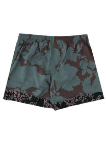Dries Van Noten Men's Floral Print Swimsuit Green