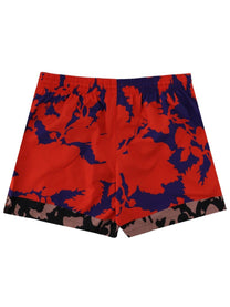 Dries Van Noten Men's Floral Print Swimsuit Red