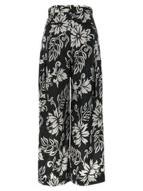 Sacai Floral Print Trousers White