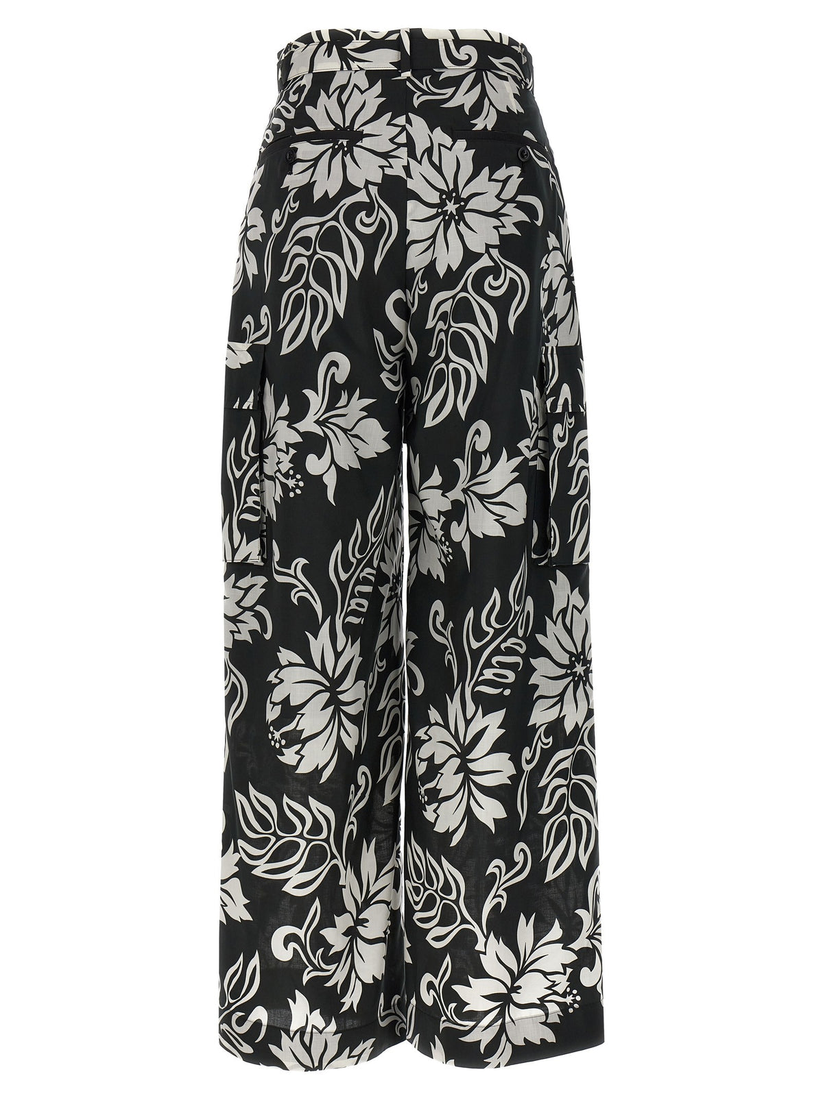 Sacai Floral Print Trousers White, view 2
