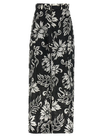 Sacai Floral Print Trousers White