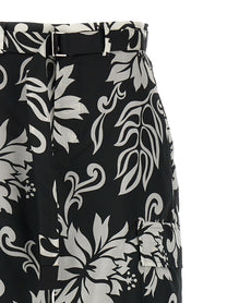 Sacai Floral Print Trousers White