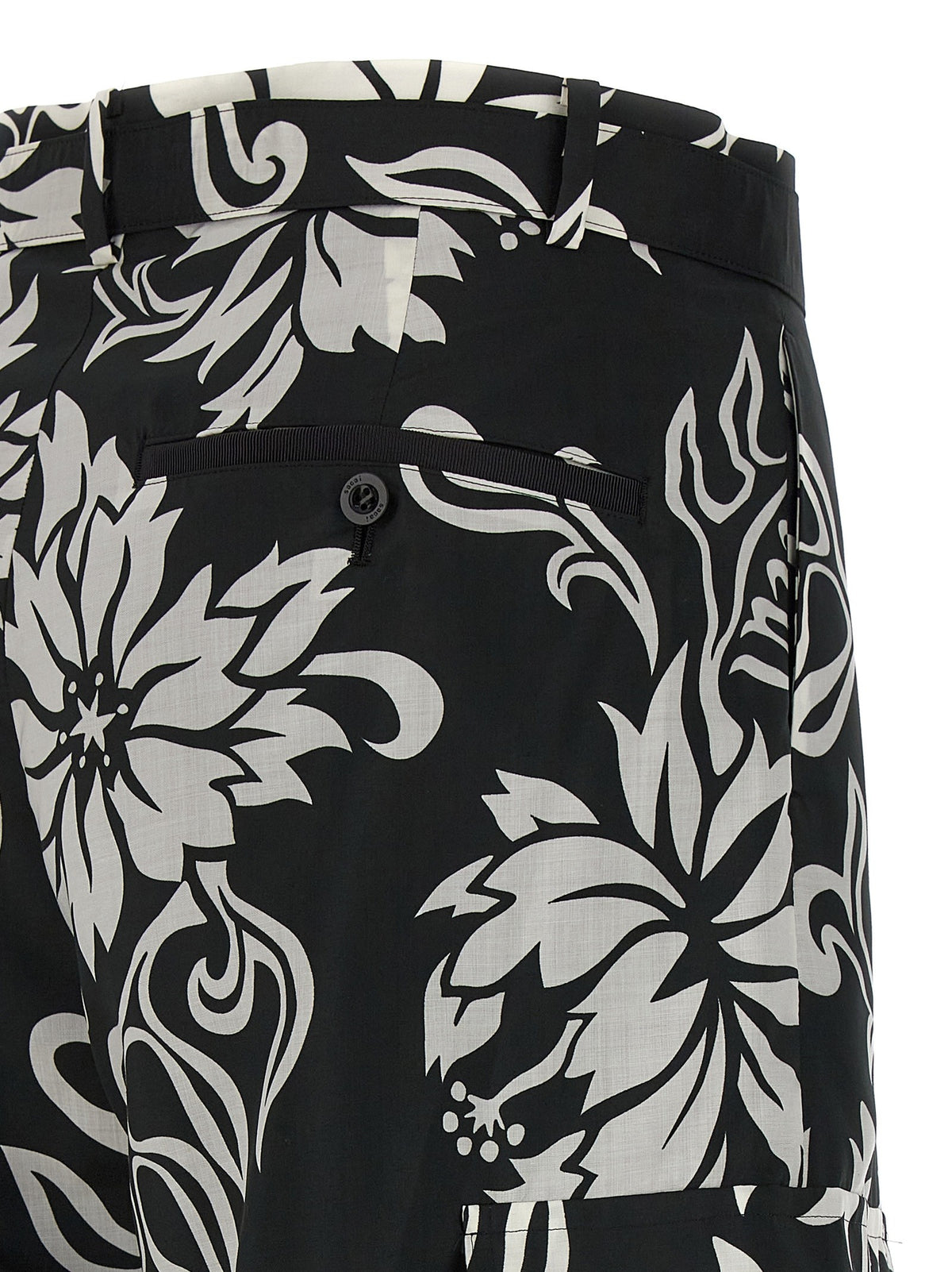 Sacai Floral Print Trousers White, view 4