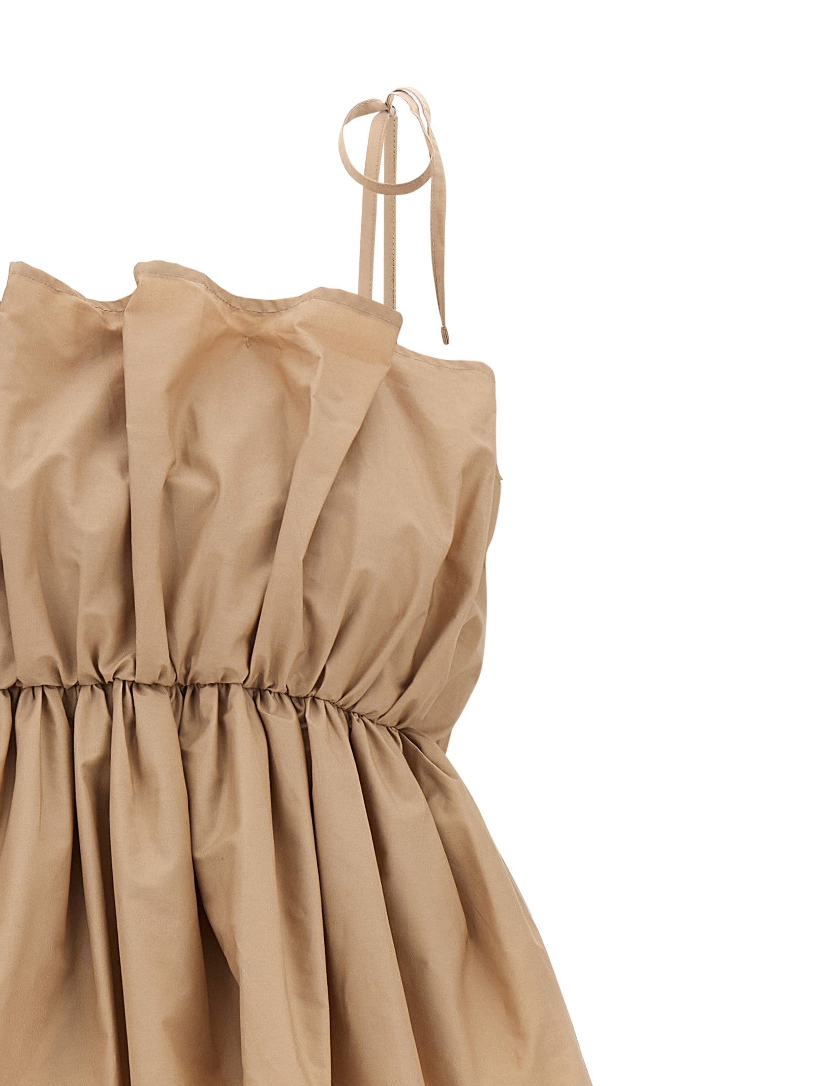 Twin Set Flounce Dress Beige