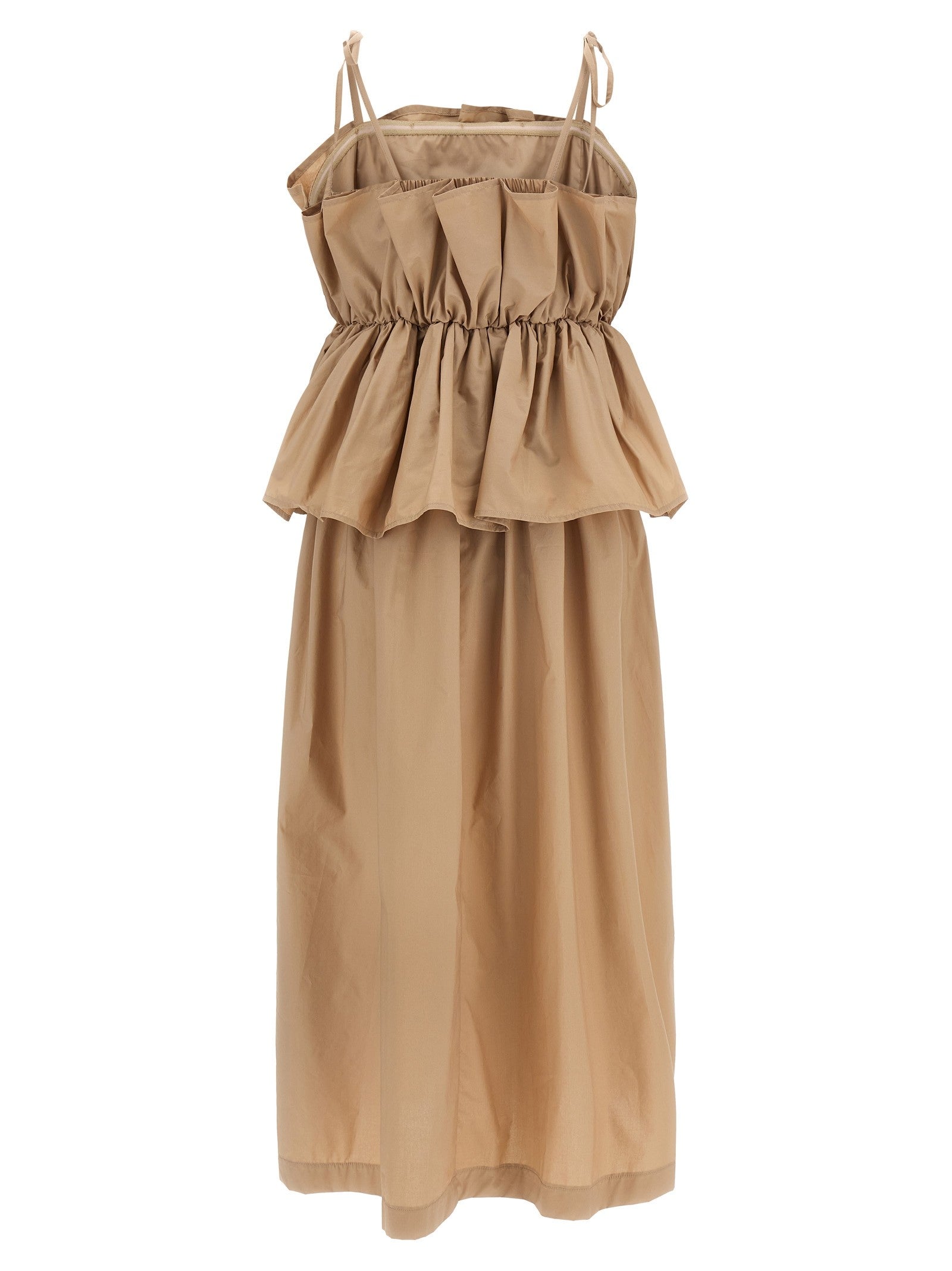 Twin Set Flounce Dress Beige