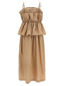 Twin Set Flounce Dress Beige