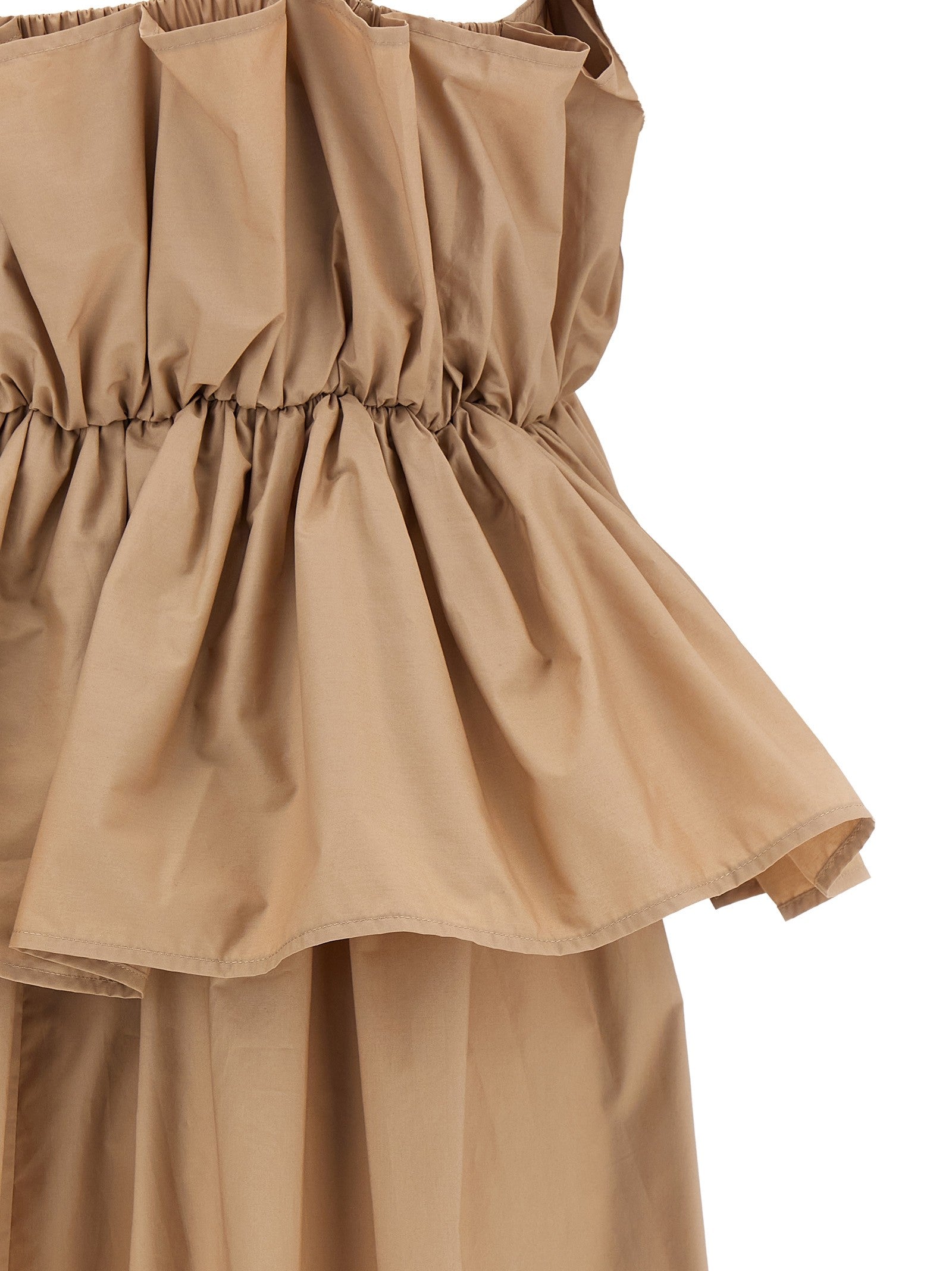 Twin Set Flounce Dress Beige