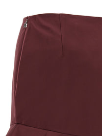 Rotate Birger Christensen Flounced Skirt Red