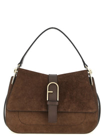 Furla Flow Buckle Handbag Brown