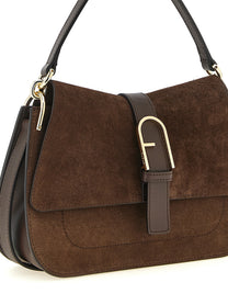 Furla Flow Buckle Handbag Brown
