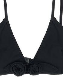 Coperni Flower Bikini Top Black