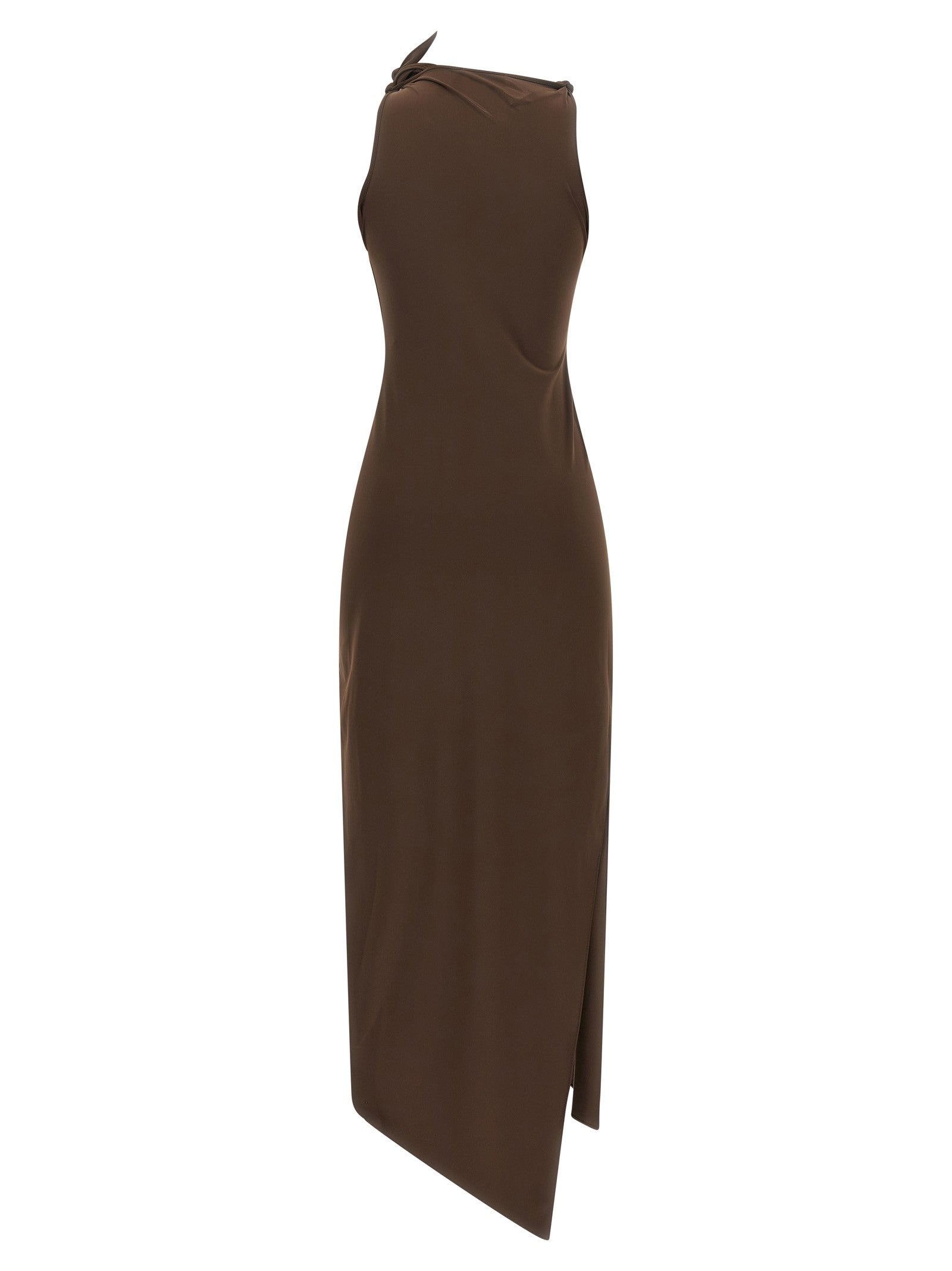 Coperni Flower Dress Brown