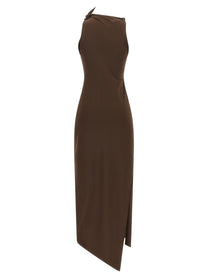 Coperni Flower Dress Brown