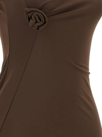 Coperni Flower Dress Brown