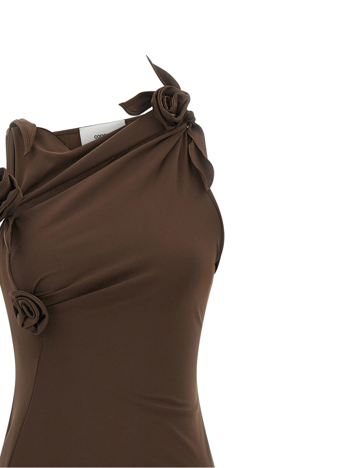 Coperni Flower Dress Brown, view 3