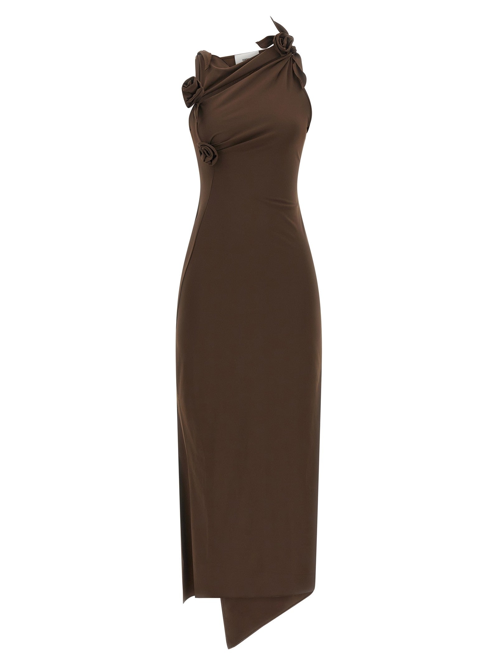Coperni Flower Dress Brown