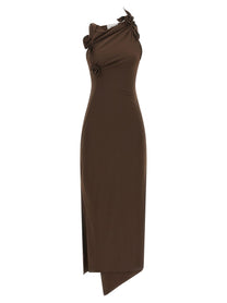 Coperni Flower Dress Brown