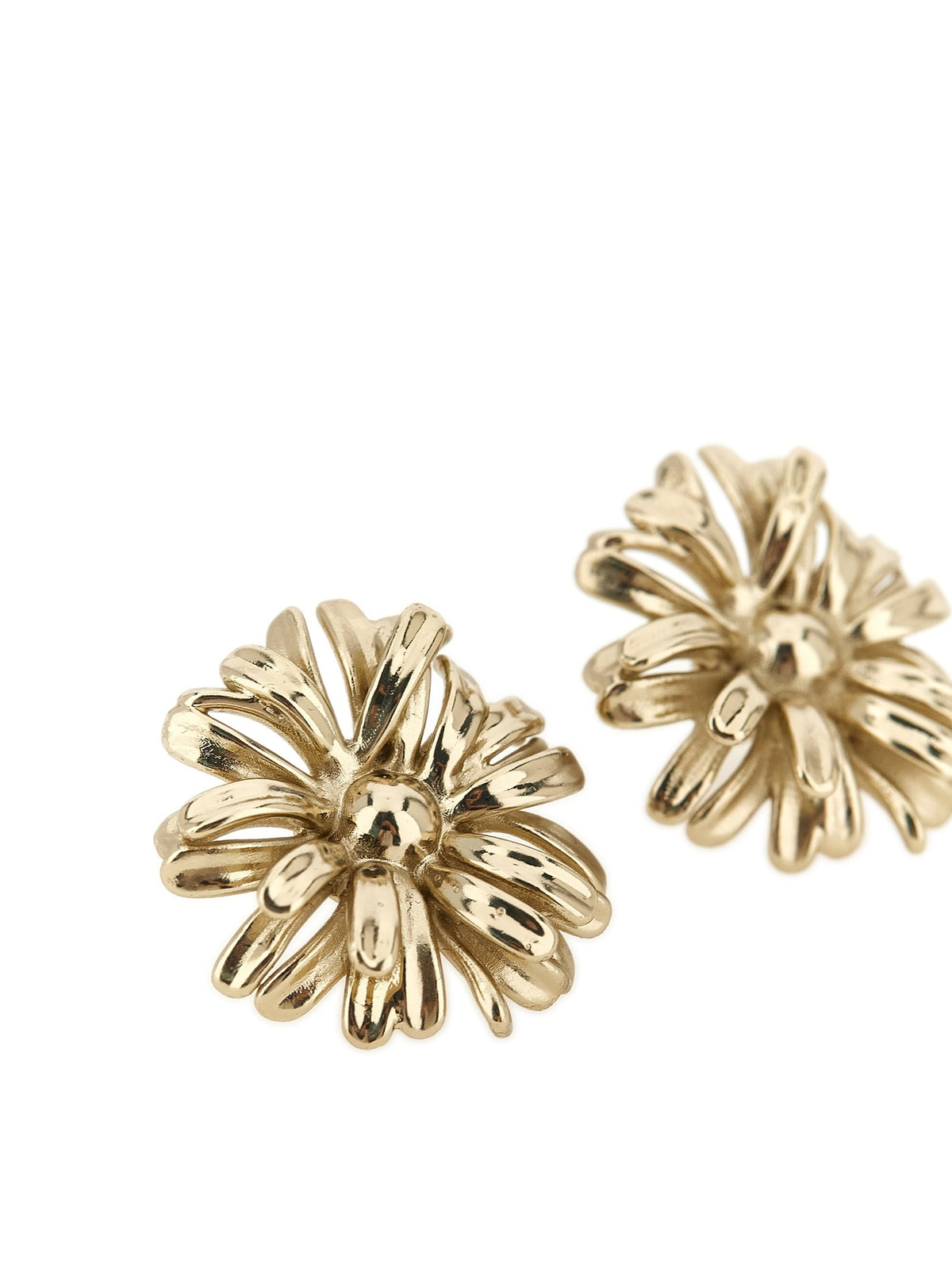 Dries Van Noten Flower Earrings Gold