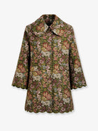 FARM Rio Women's Flower Jacquard Trenchcoat Green