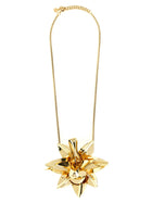 Rabanne Flower Pendant Necklace Gold