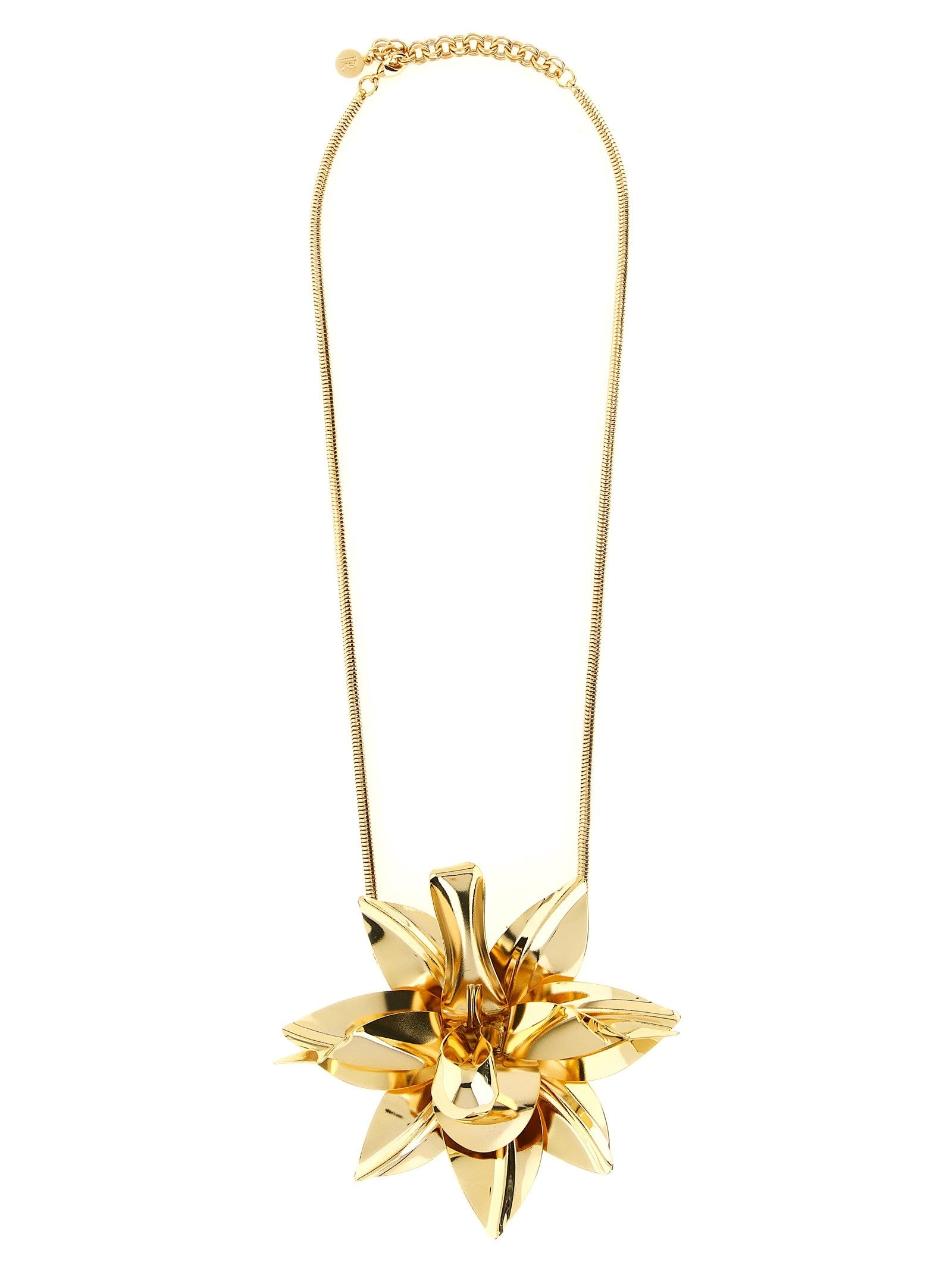 Rabanne Flower Pendant Necklace Gold