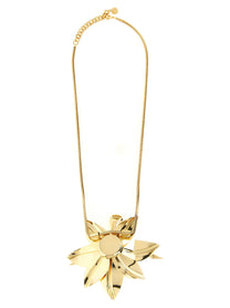 Rabanne Flower Pendant Necklace Gold