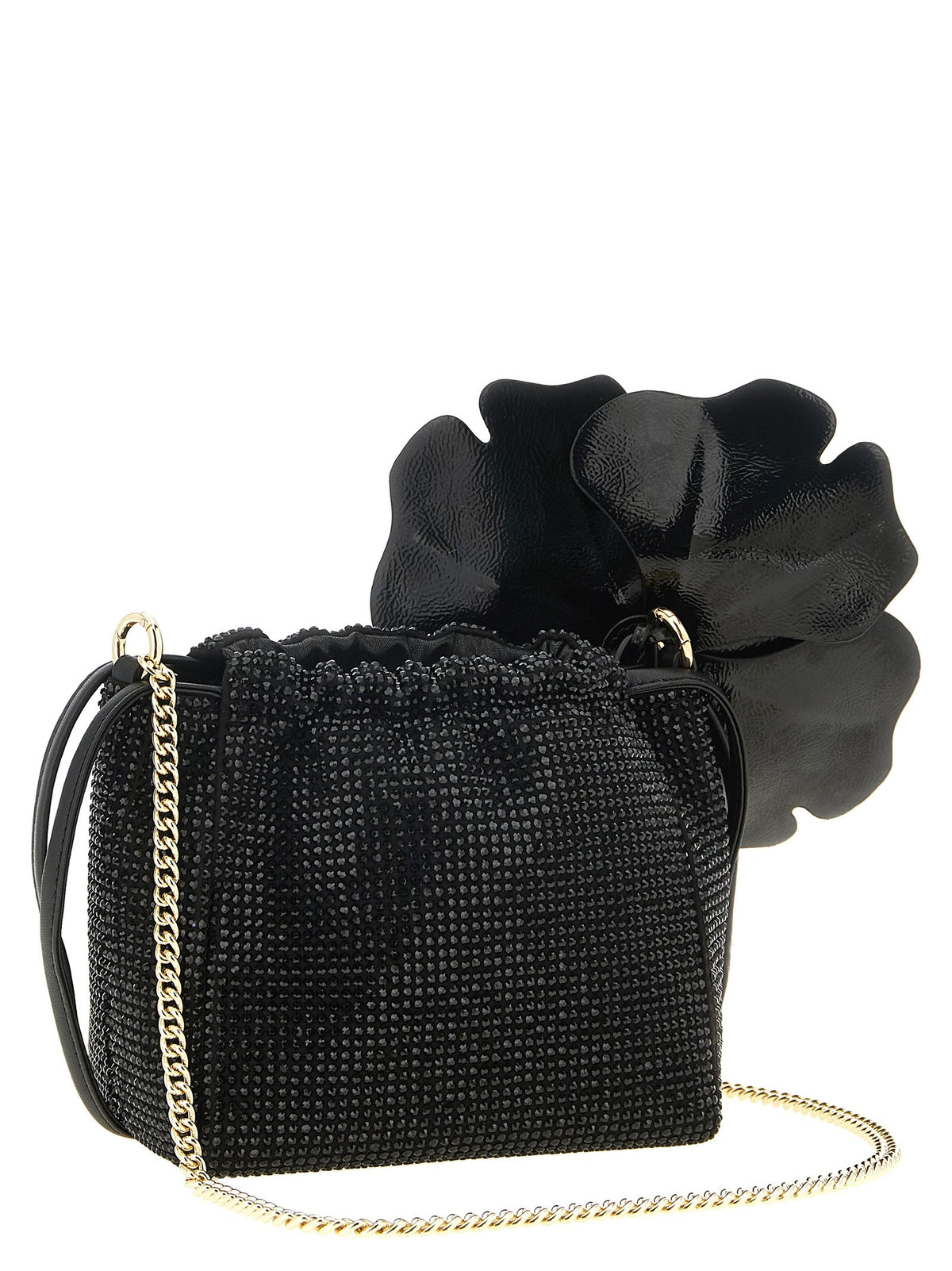 Pinko Flower Pouch Black