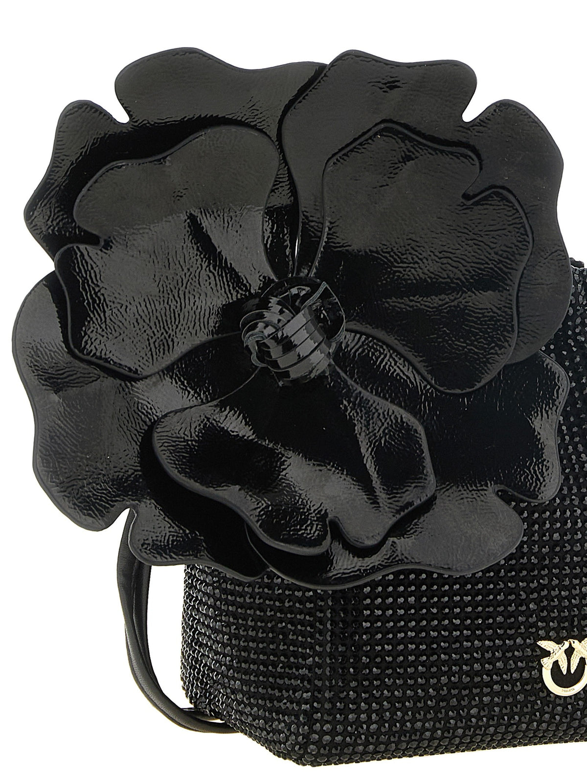 Pinko Flower Pouch Black