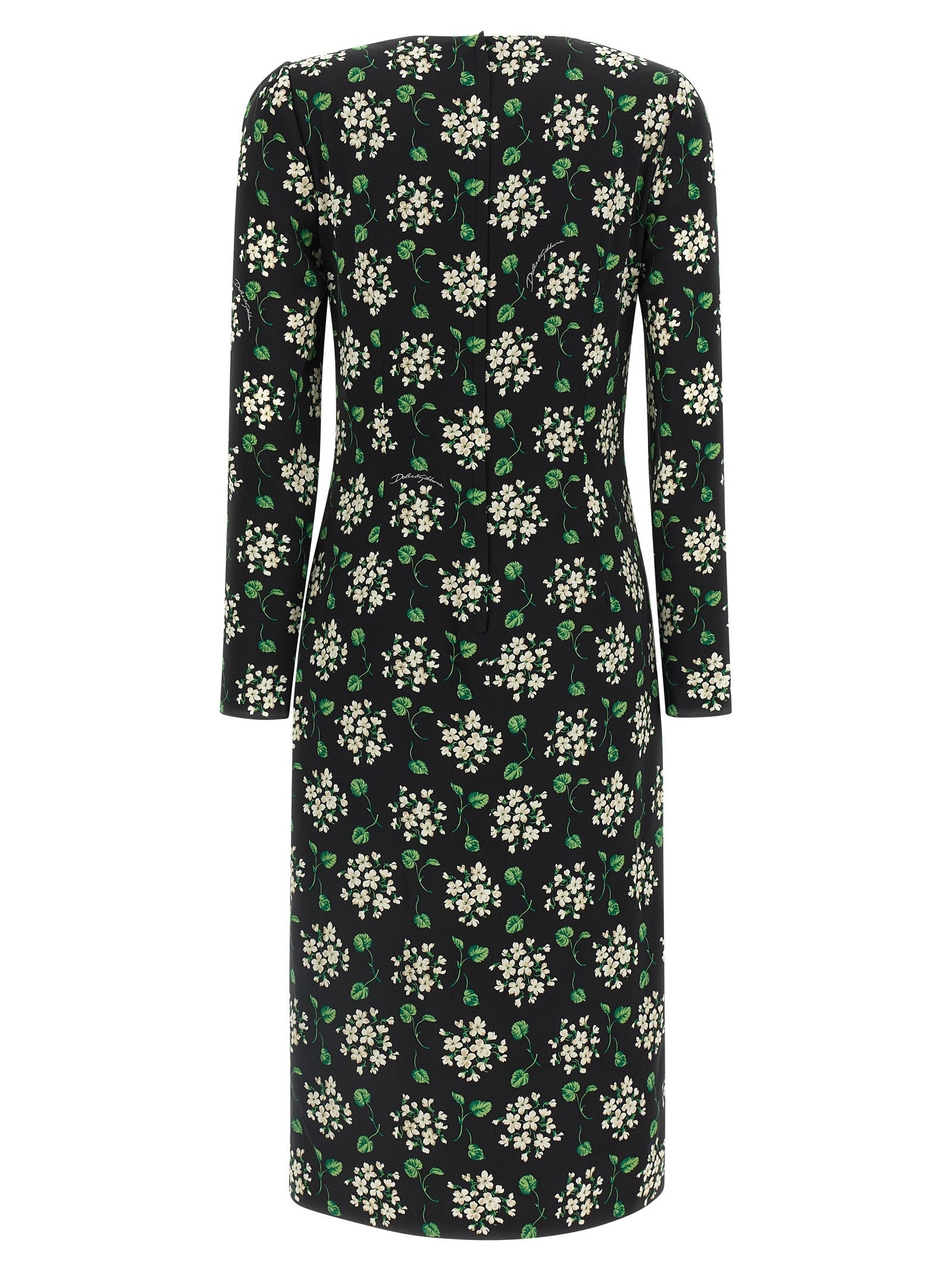 Dolce &amp; Gabbana Flower Print Dress Black