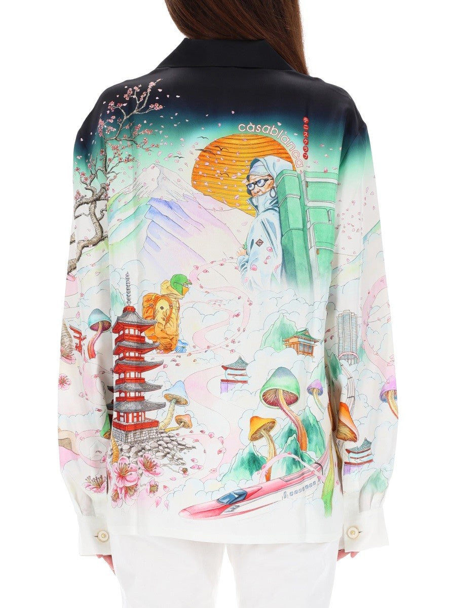 Casablanca Women's Flower Print Shirt Multicolor