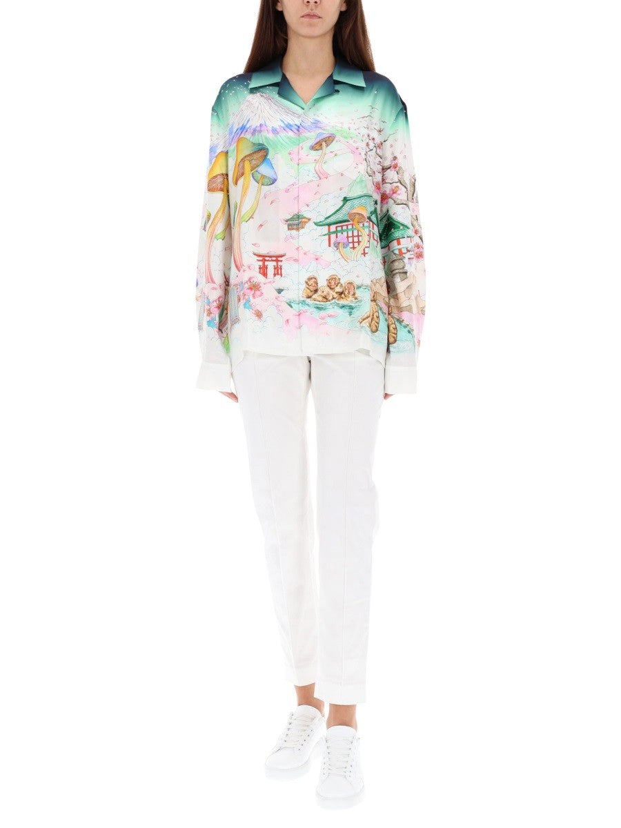 Casablanca Women's Flower Print Shirt Multicolor