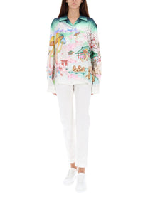 Casablanca Women's Flower Print Shirt Multicolor