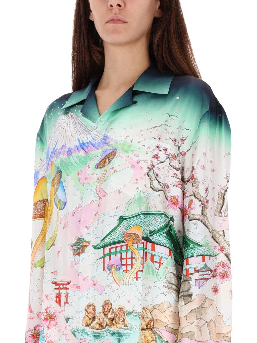 Casablanca Women's Flower Print Shirt Multicolor