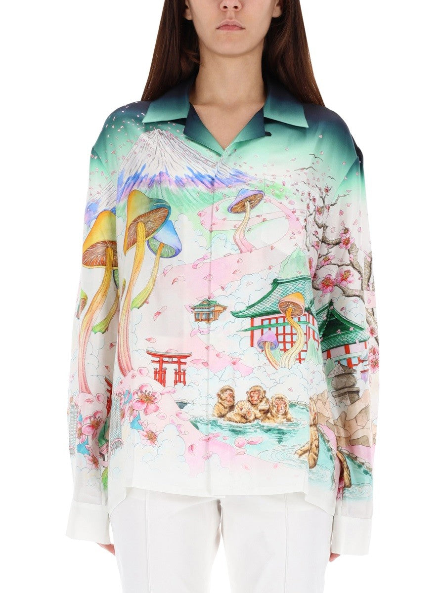 Casablanca Women's Flower Print Shirt Multicolor