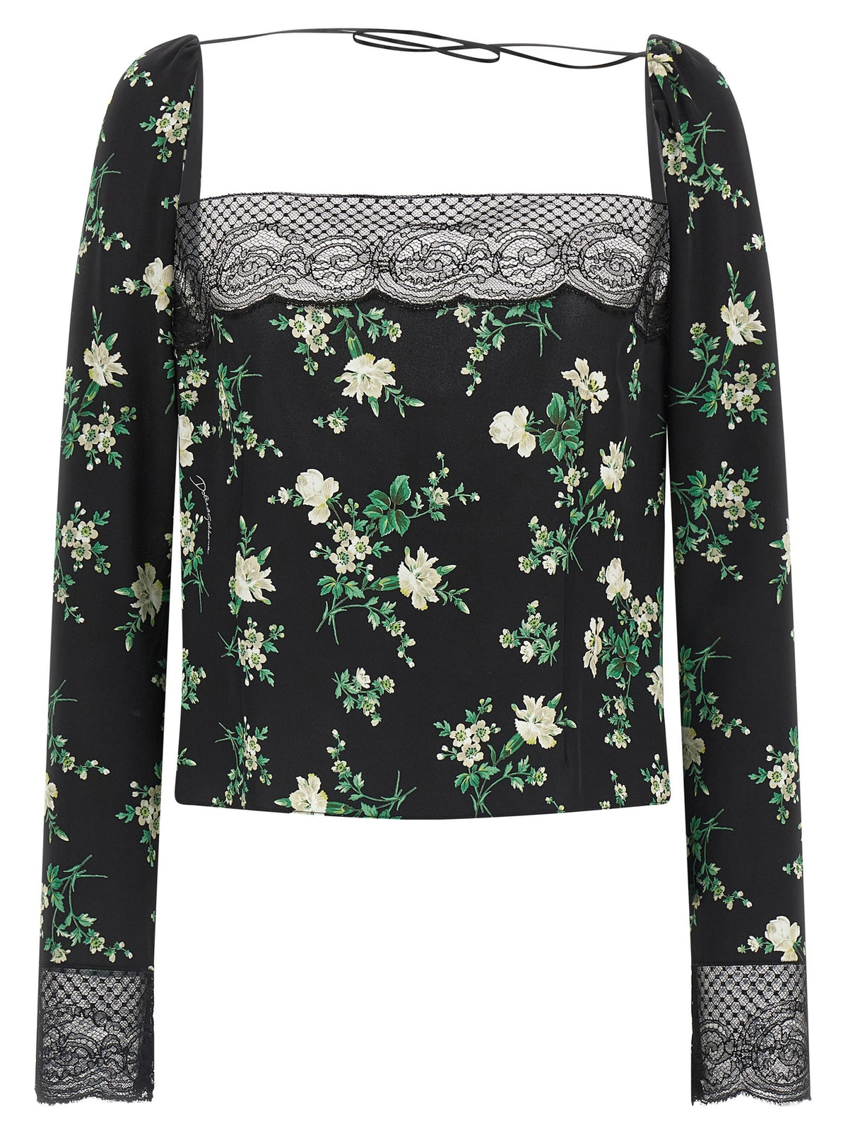 Dolce &amp; Gabbana Flower Print Top Black
