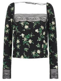 Dolce &amp; Gabbana Flower Print Top Black