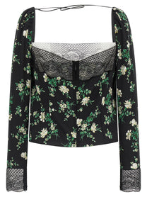 Dolce &amp; Gabbana Flower Print Top Black