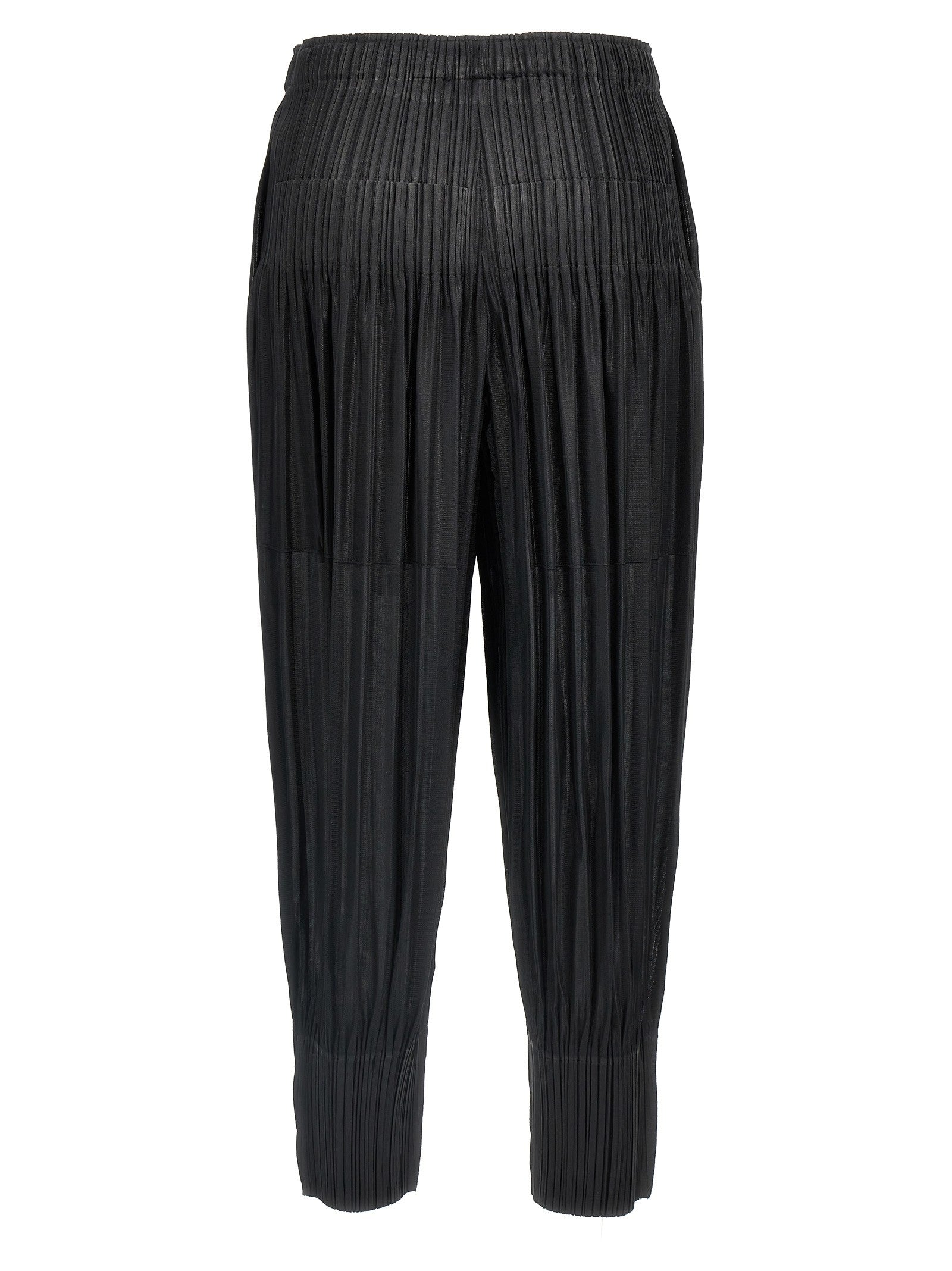 Pleats Please Issey Miyake Fluffy Basics Pants Black