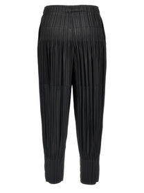 Pleats Please Issey Miyake Fluffy Basics Pants Black