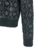Casablanca Fluffy Monogram Sweater Grey, view 4