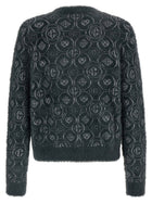 Casablanca Fluffy Monogram Sweater Grey, view 2