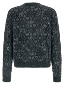 Casablanca Fluffy Monogram Sweater Grey, view 2