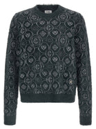 Casablanca Fluffy Monogram Sweater Grey