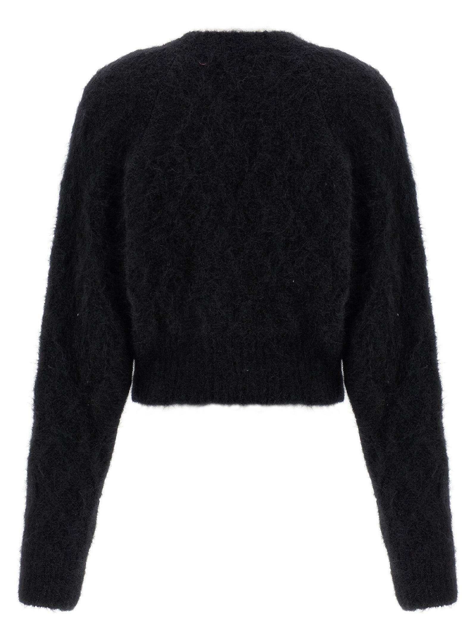 ROTATE Birger Christensen Flufy Knit Cardigan Black