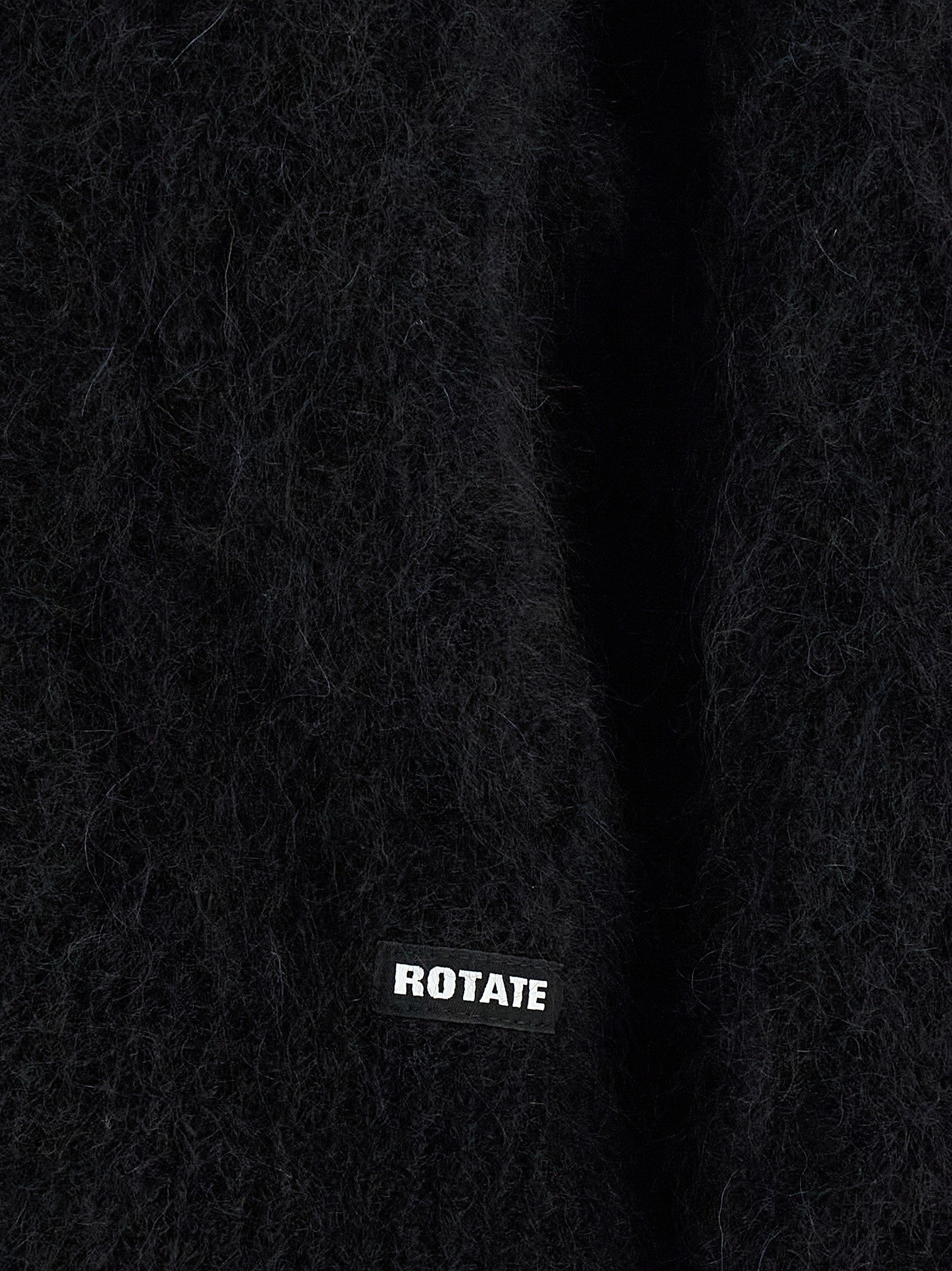 ROTATE Birger Christensen Flufy Knit Cardigan Black