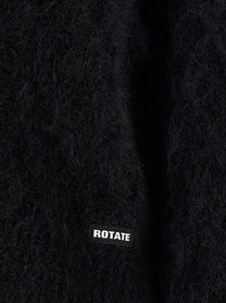 ROTATE Birger Christensen Flufy Knit Cardigan Black
